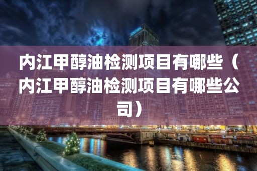 内江甲醇油检测项目有哪些（内江甲醇油检测项目有哪些公司）